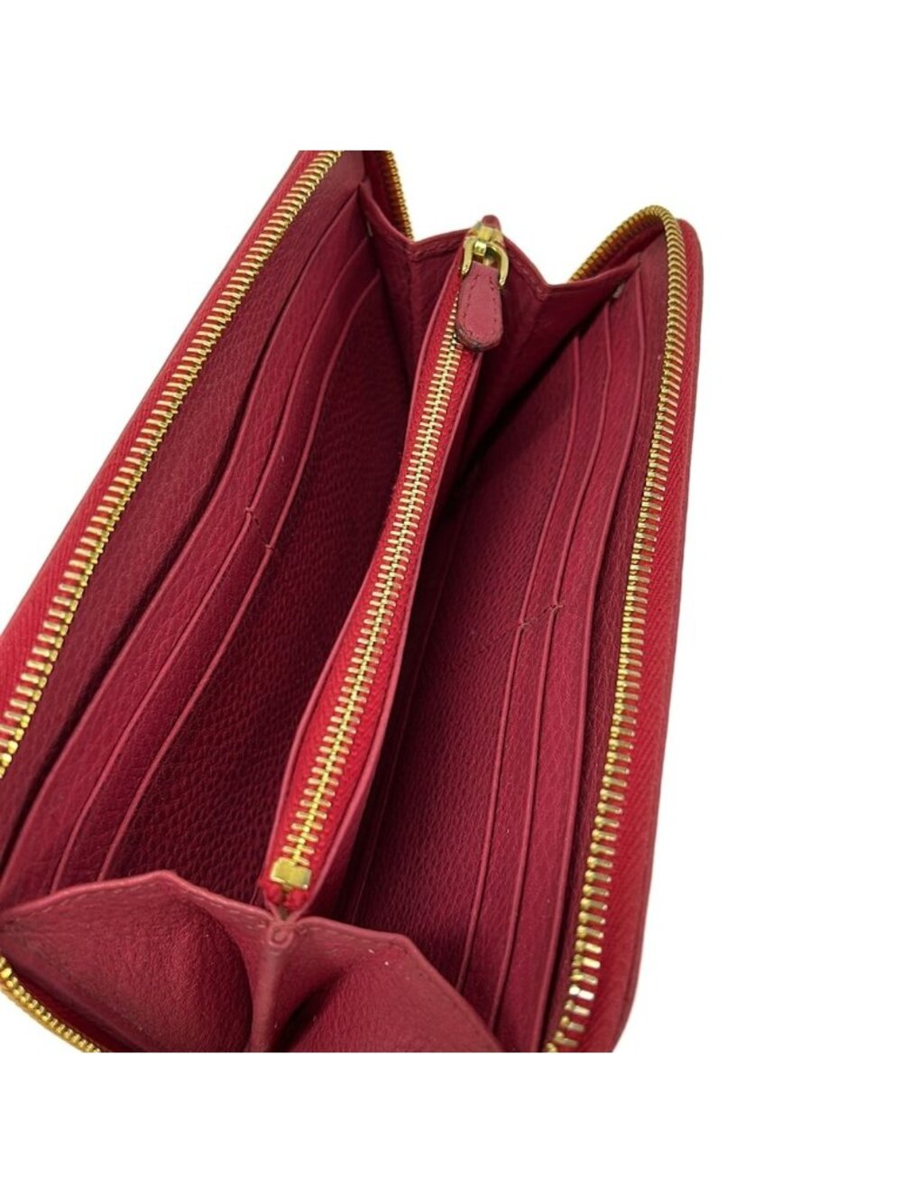 Prada Wallet Pink Zip Around Leather - Picture 3 of 6